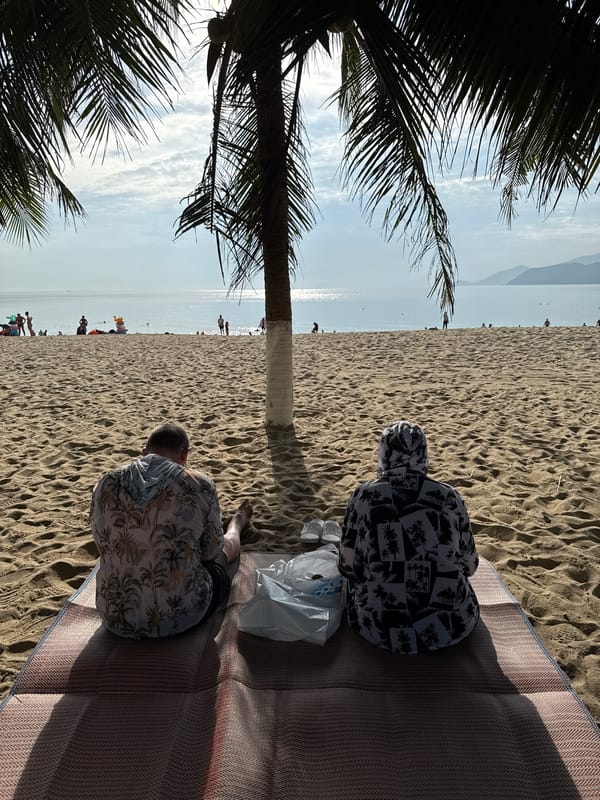 Nha Trang beachfront on a quiet sunny morning