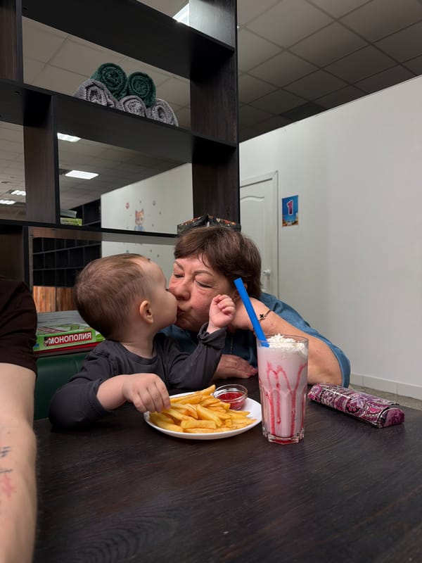 Family enjoys casual meal at Chaikovsky cafe