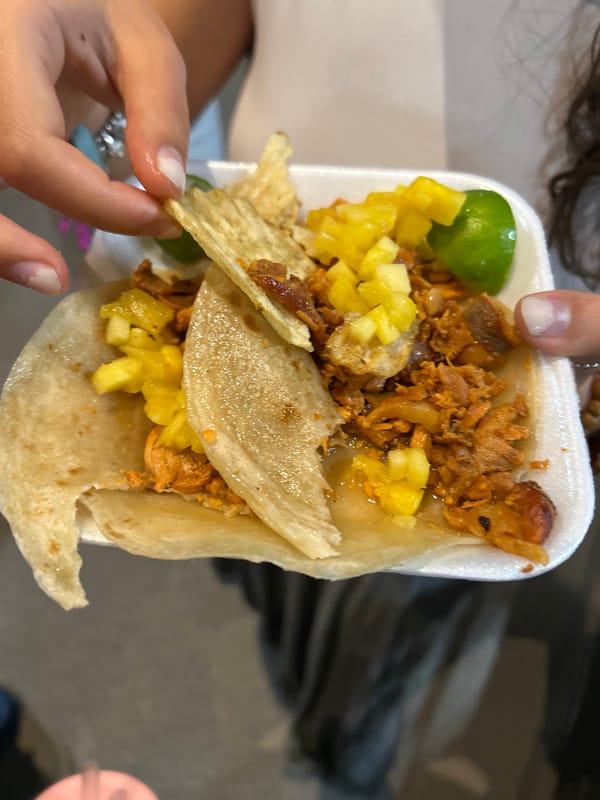 Late-night taco consumption documented by multiple witnesses