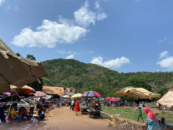 Busy market day documented in Mararaba, Nigeria
