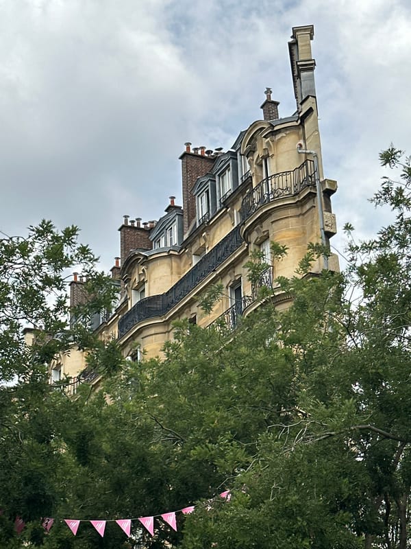 Paris neighborhood walk spanning classic and brutalist architecture