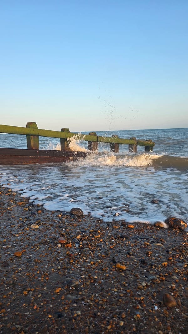 St Leonards seafront: groynes, graffiti, and a shingle shore