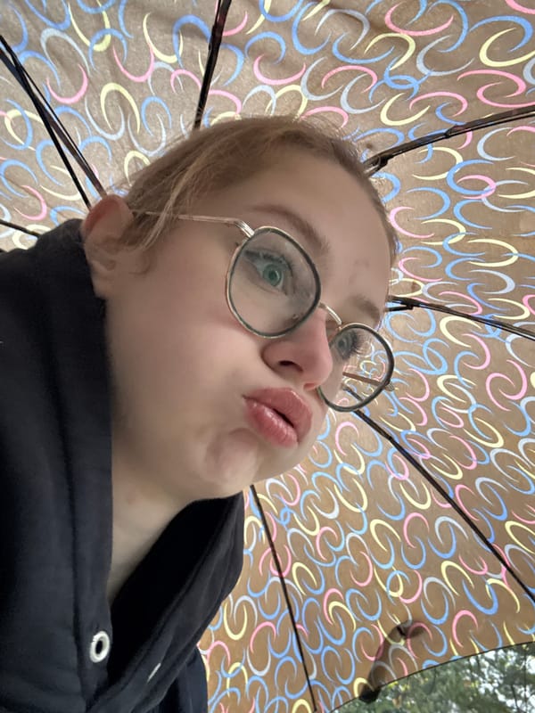 Person with umbrella photographed on Kragujevac street