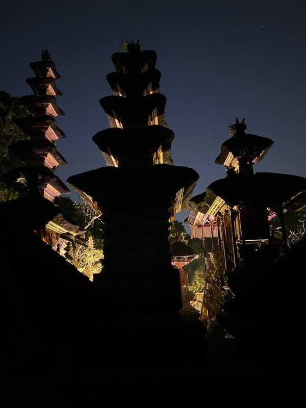 Morning street scene captured in tropical Ubud, Indonesia