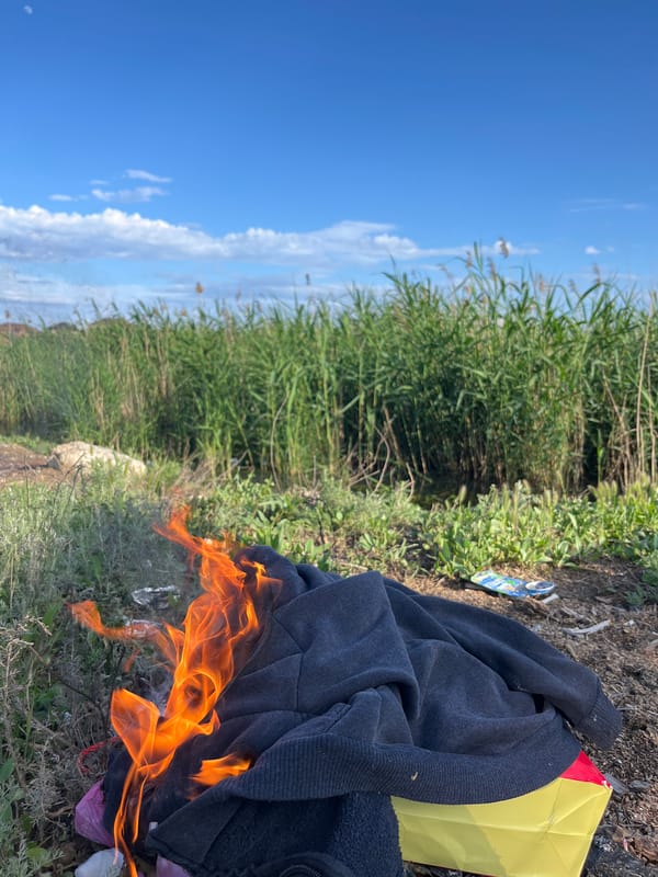 Flooding and trash fire incidents documented in Kaspiysk, Russia