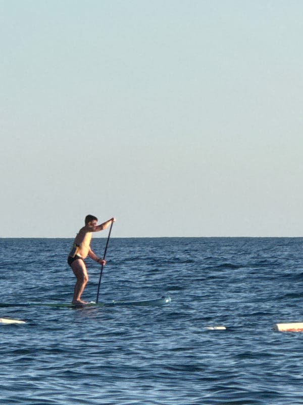 Afternoon water sports on the Adriatic near Pržno, Montenegro