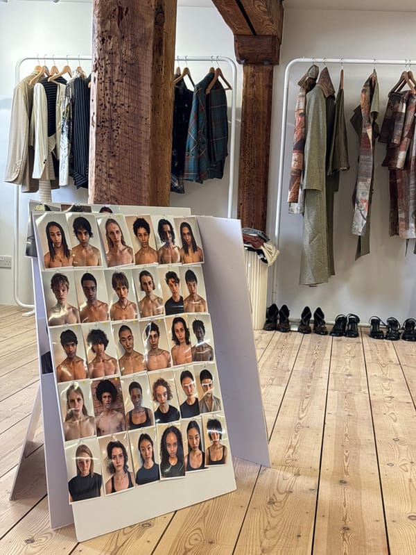Fashion industry hybrid meeting held in East London showroom