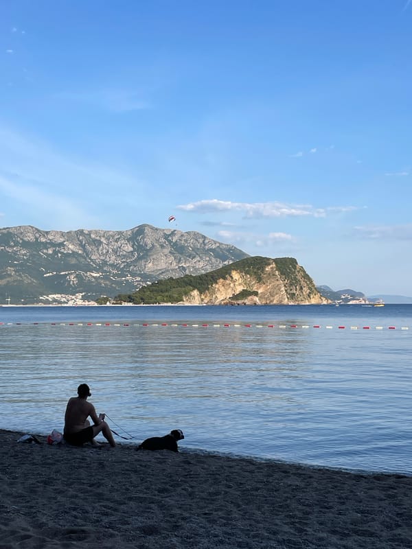 Tourist captures everyday moments along Montenegro's Budva coastline