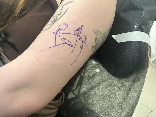New Purple Cow Tattoo Spotted in Dobrich, Bulgaria