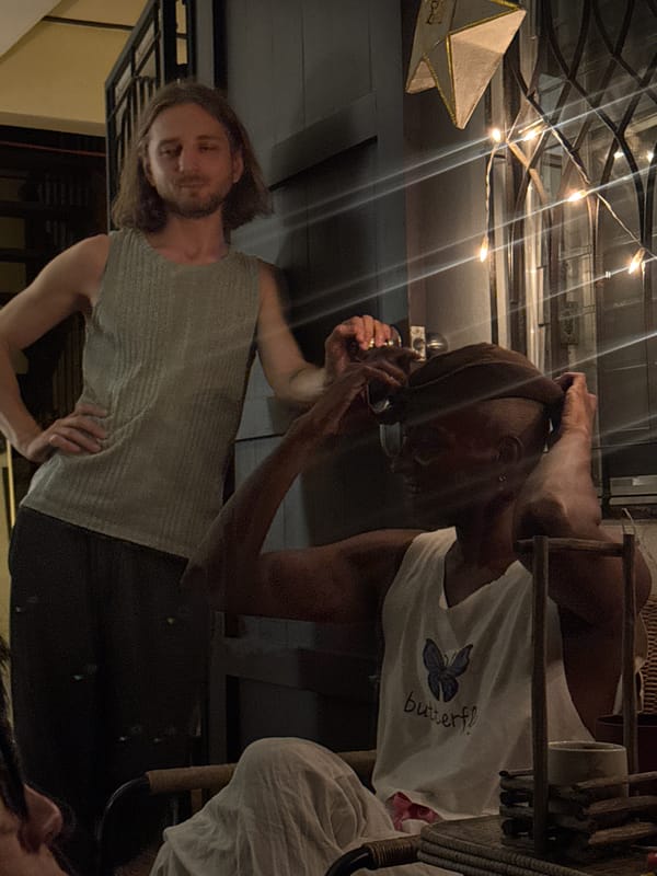 Casual art and music hangout at a Chiang Mai apartment