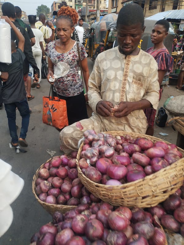 Daily market activity documented in Fegge, Nigeria