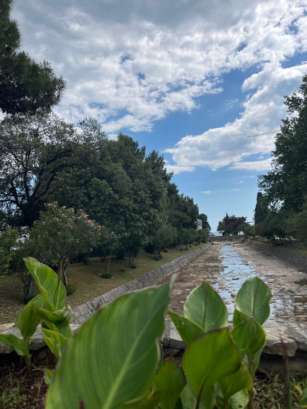 Casual moments captured in Budva: canal views and selfie
