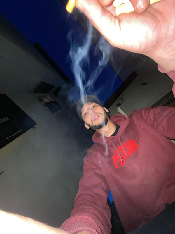Evening scenes captured in Schiltigheim: smoking, kitchen work