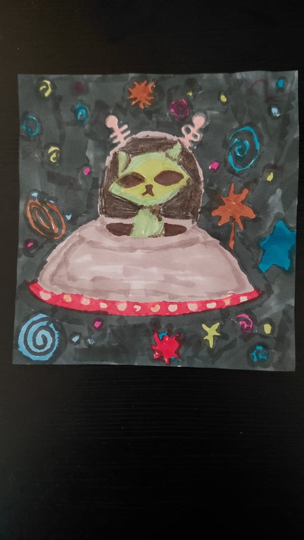 Drawings, stickers, and sprouting onions from a Brønnøysund home