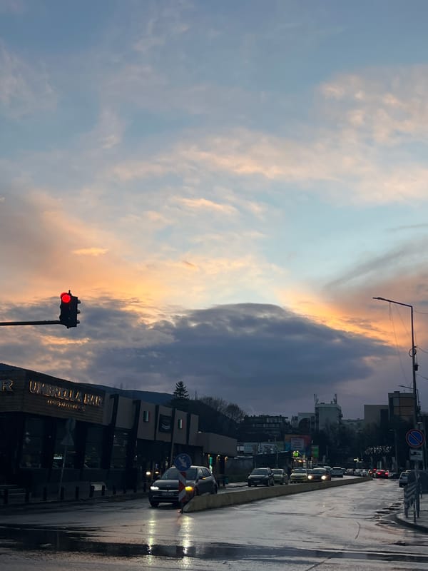 Evening scenes captured in Sofia cafés and streets