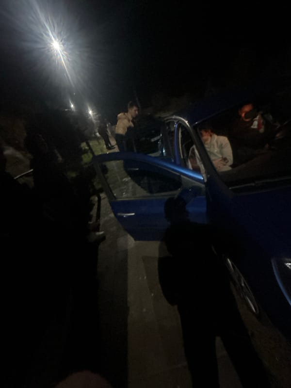 Young men gather with multiple cars in Zlatograd Bulgaria