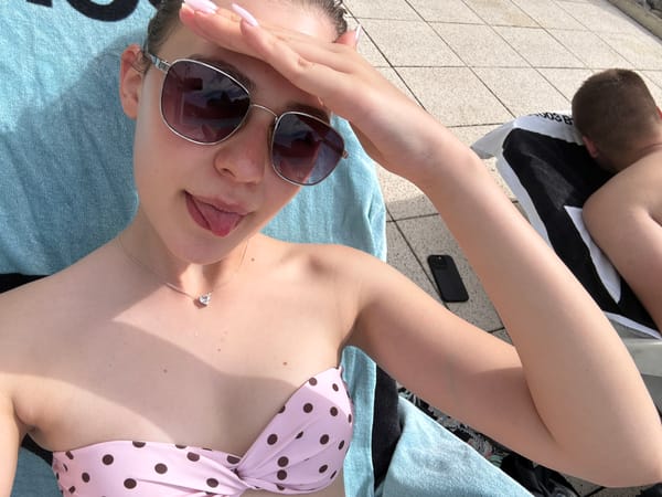 Sunny afternoon sunbathing session near Forbach, Germany