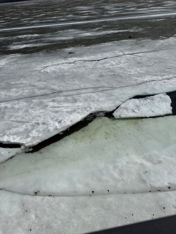 Spring ice breakup observed on Kama River in Chaikovsky
