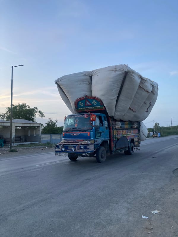 Heavy transport activity documented on Uthal roads