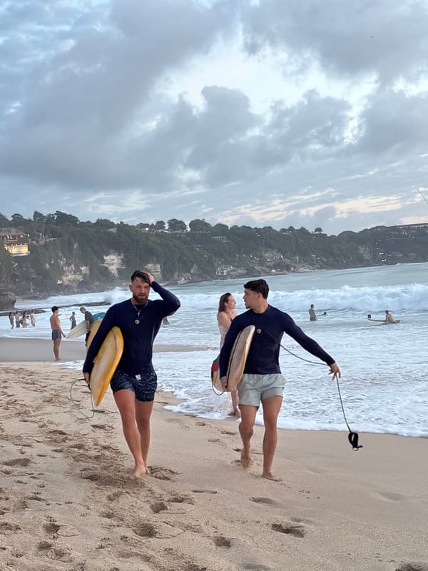 Surfers Walk Beach in Kuta Selatan Indonesia
