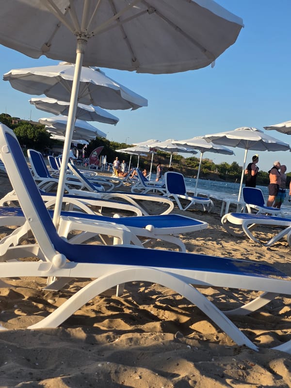 Sunny afternoon on the beach at Chernomorets, Bulgaria