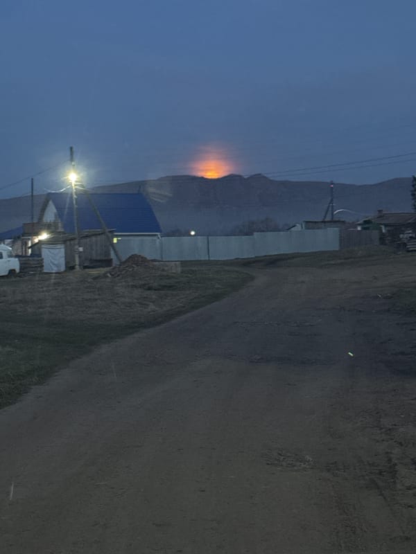 Rural twilight landscape documented by single witness