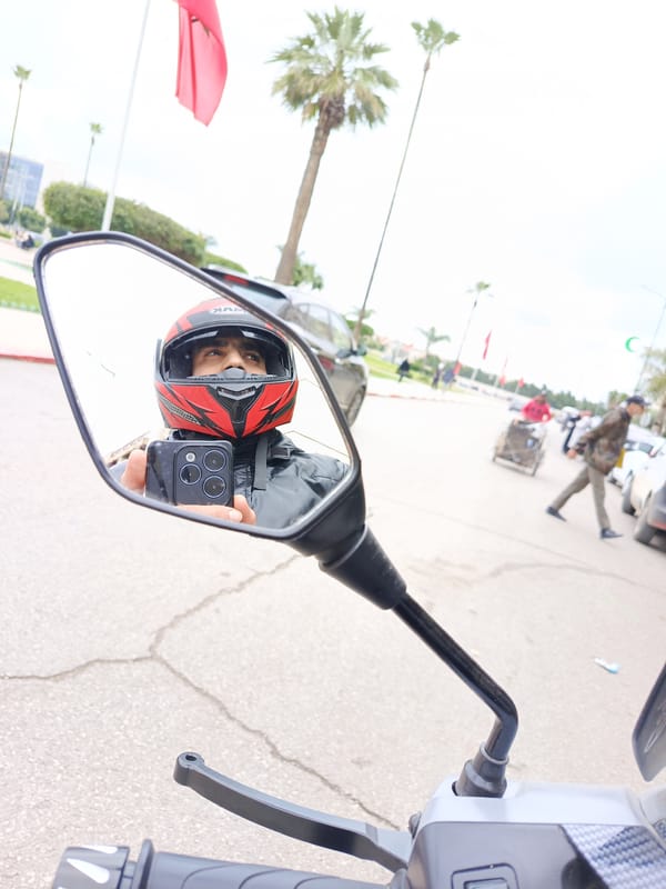 Motorcyclist documents afternoon ride through Meknes streets