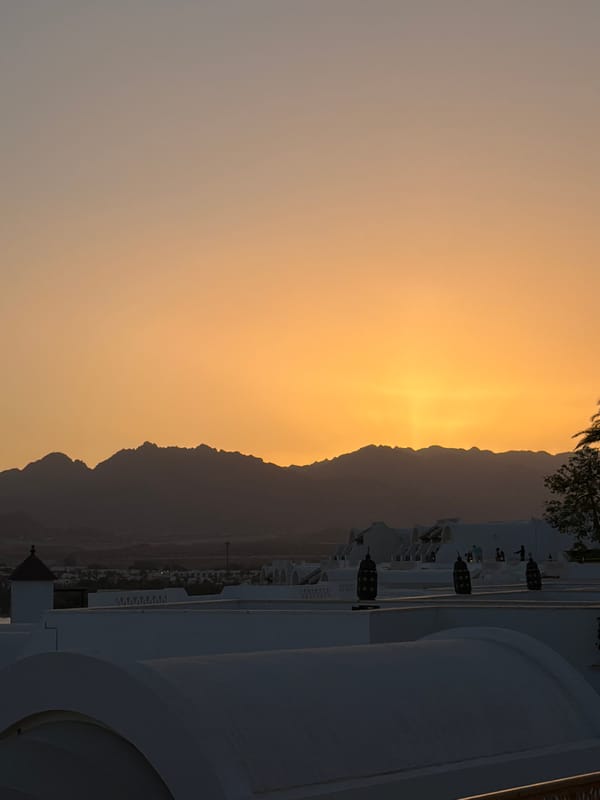 Sunset captured over Sharm El Sheikh resort city