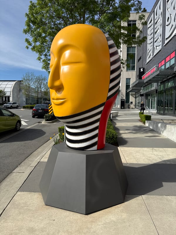Witness documents colorful sculpture, modern buildings in Burnaby