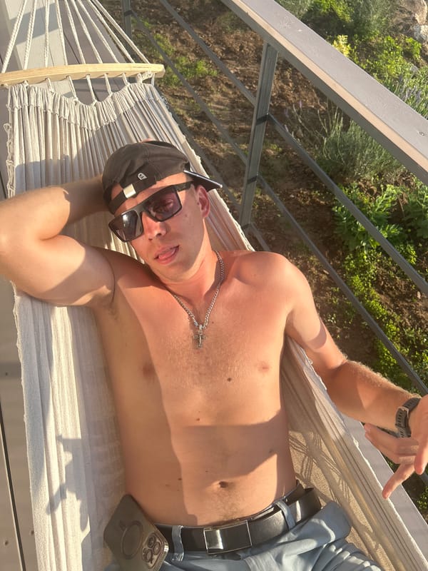 Lazy afternoon on a deck in rural Ukraine