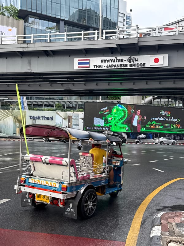Bangkok street scenes documented near Thai-Japanese Bridge early morning