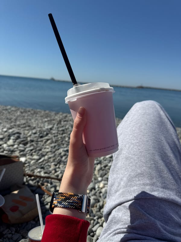 Morning coastal scenes capture casual moments at waterfront location