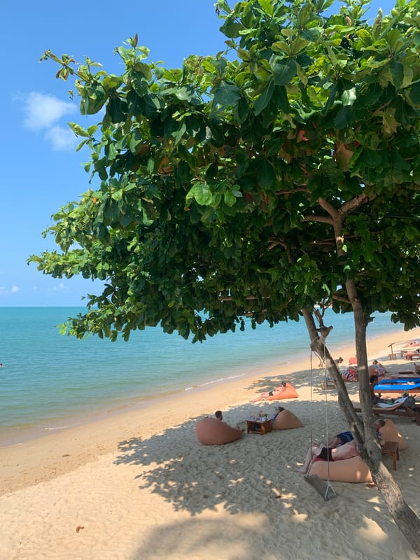Morning beach and temple scenes captured in Koh Samui