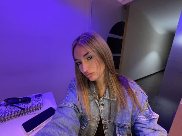 Selfie at a purple-lit desk in Catamarca, Argentina