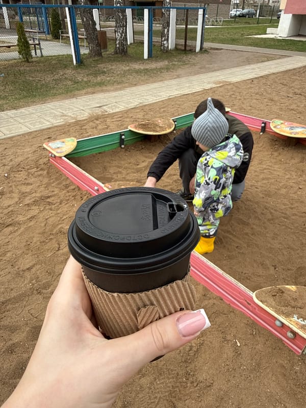 Morning playground activities and street art documented in Chaikovsky