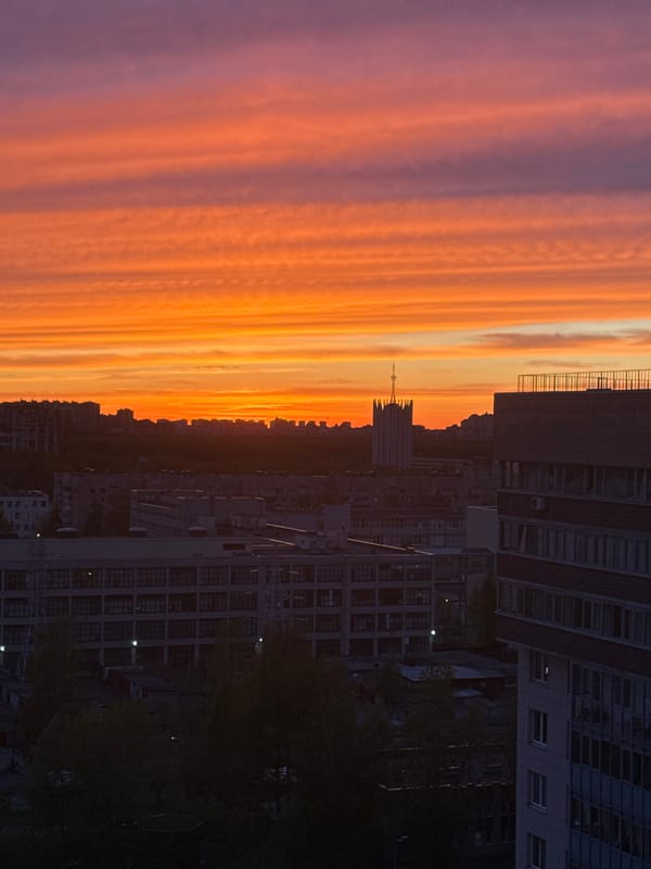 Urban sunset scenes documented across 28-minute timespan