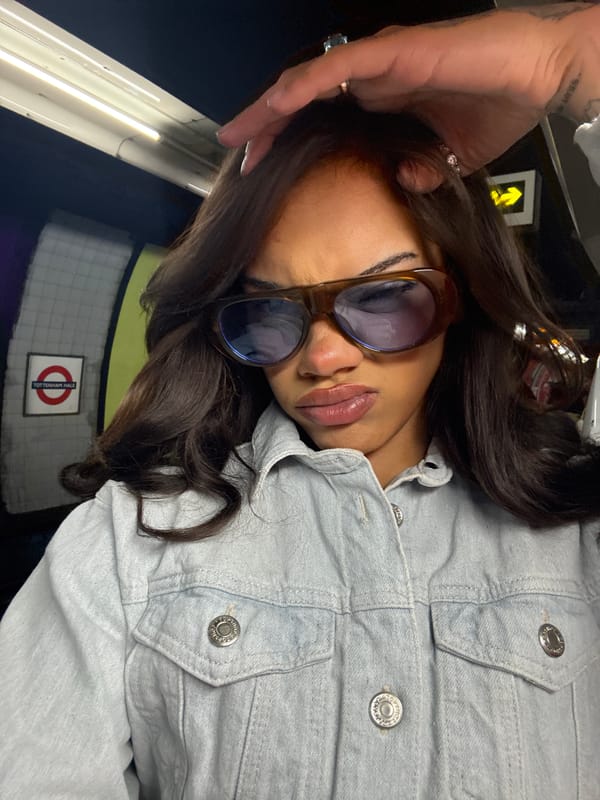 Woman in denim jacket spotted on London Underground near Tottenham Hale