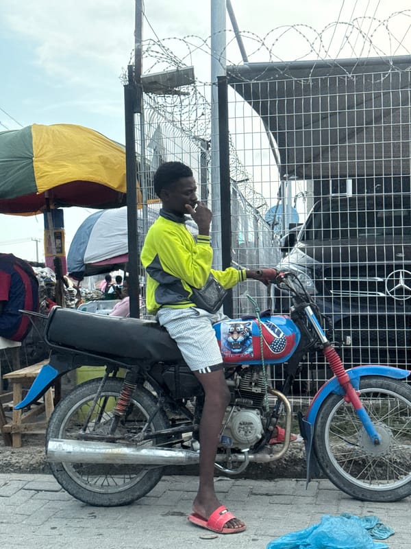 Afternoon street life in Igboefon, Lagos