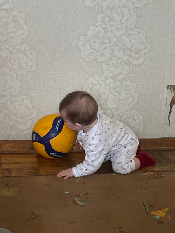 Domestic life moments with baby and cat documented in Sharkan