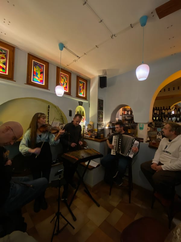 Musicians perform at Sofia bar venue