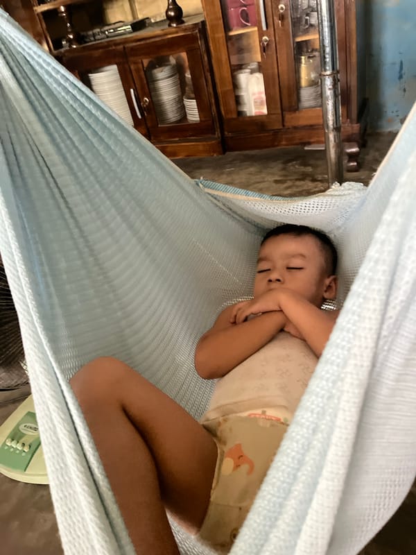 Afternoon nap in a hammock, Lhokseumawe