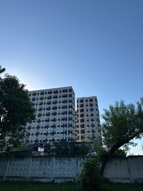 Moscow residential buildings documented in early morning hours