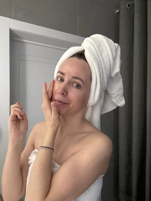 Woman's late-night skincare routine documented in Chaikovsky bathroom