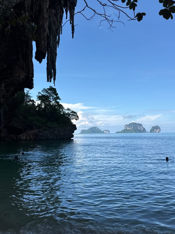 Cave exploration and rock climbing in Ban Ao Nang