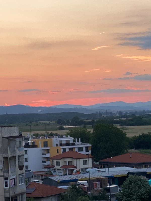Evening stroll through Pazardzhik captures sunset cityscapes and street life