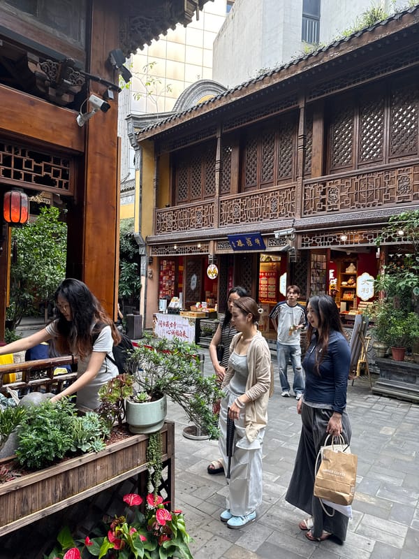 Traditional Hanfu photography session at historic Yuzhong District sites