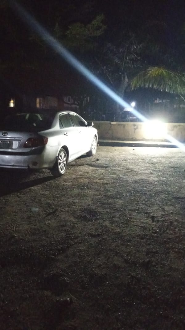 Late night outdoor gathering captured in Adankolo, Nigeria