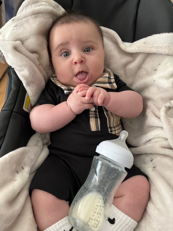 Baby documented in multiple settings across Frankfurt morning hours