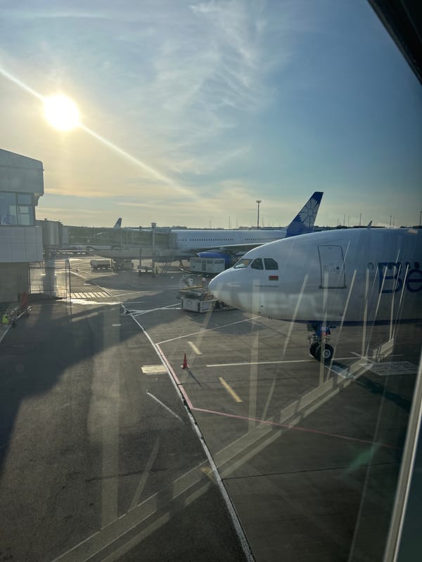 Early morning on the tarmac at Minsk National Airport