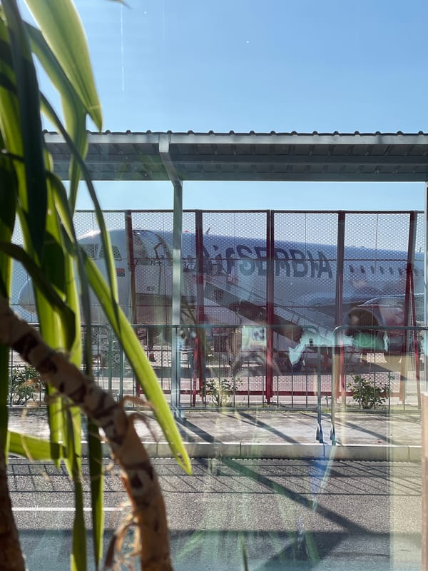 Air Serbia aircraft spotted at Podgorica airport